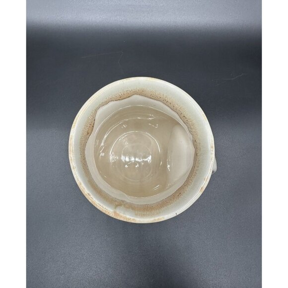 Coffee Mug Cup Right Hand Warmer Drip Glaze Pottery Ergonomic Mug Warming Tan - Picture 6 of 9